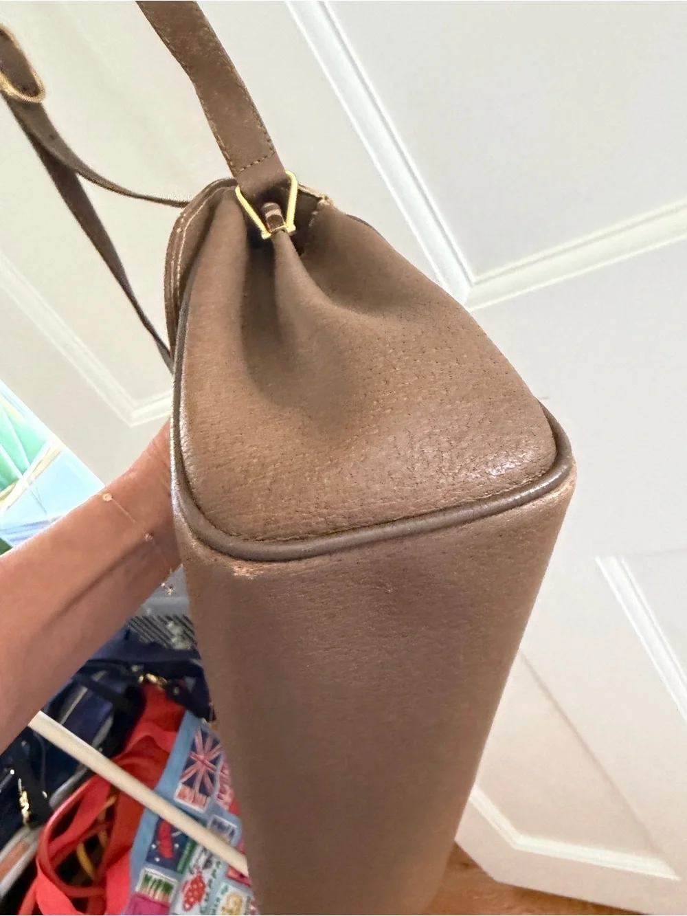 Gucci Beige & Brown Monogram Messenger Bag